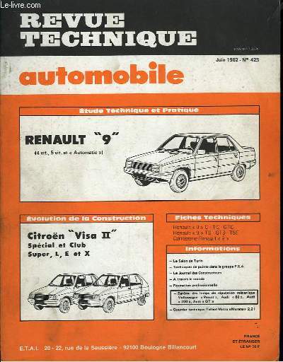 Revue Technique Automobile. N423