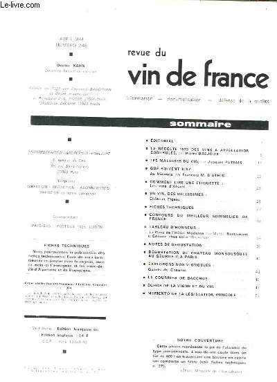 Revue du Vin de France. N248