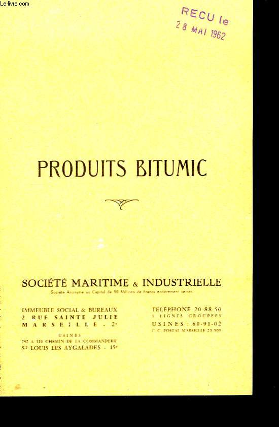 Catalogue de Produits Bitumic.