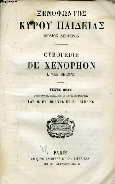 Cyropdie. Livre 2nd.