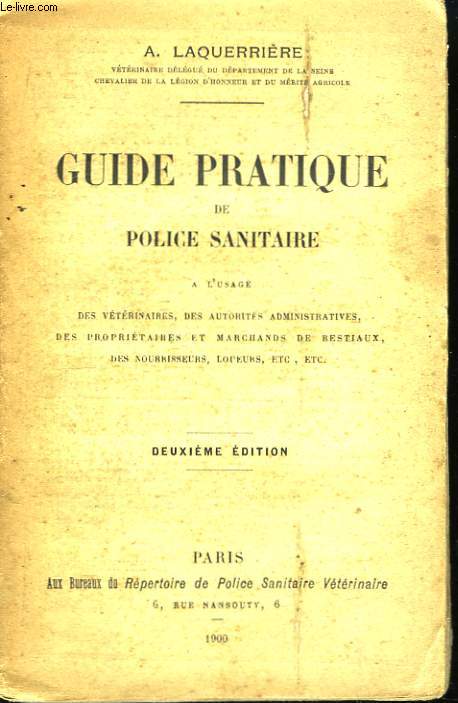 Guide Pratique de Police Sanitaire.