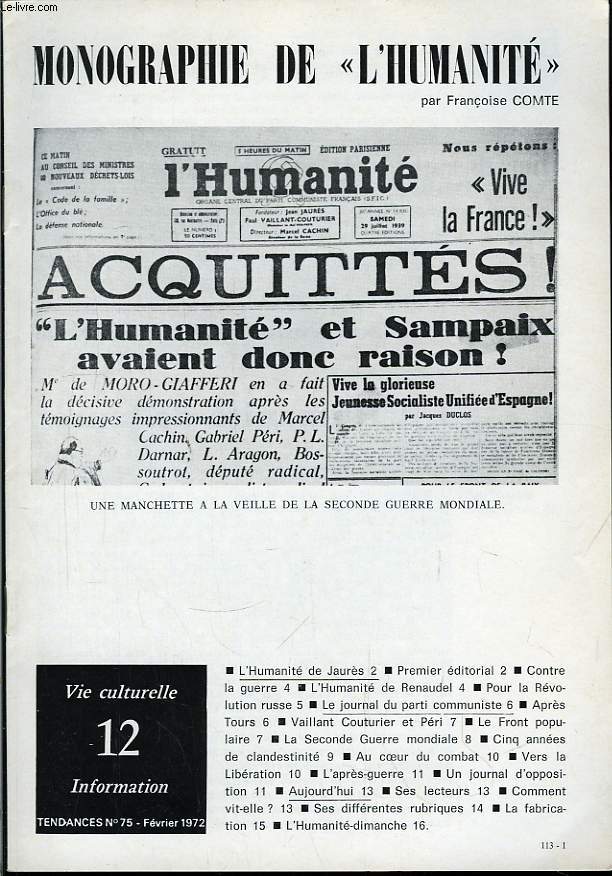 Monographie de l'Humanit.