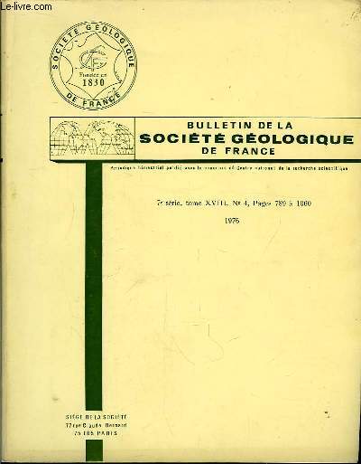 Bulletin de la Socit Gologique de France. N4 - TOME XVIII
