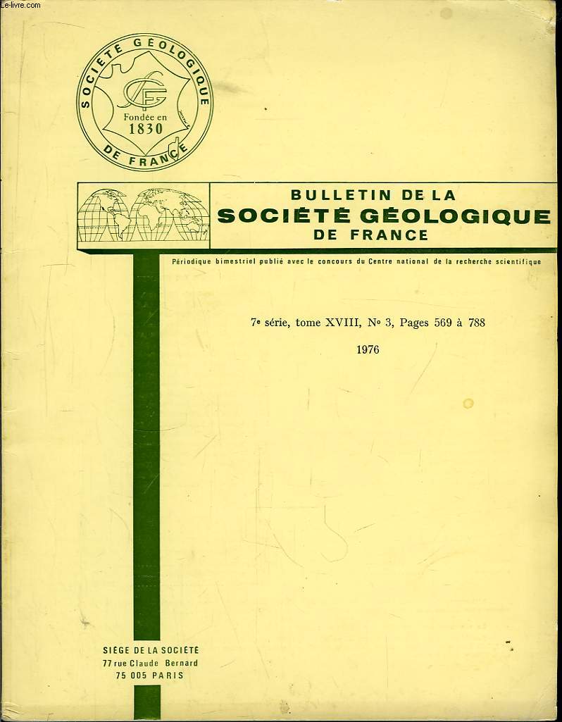 Bulletin de la Socit Gologique de France. N3 - TOME XVIII