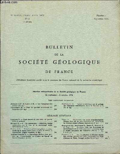 Bulletin de la Socit Gologique de France. N3 - TOME XVII
