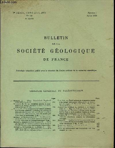 Bulletin de la Socit Gologique de France. N5 et 6 - TOME XIII
