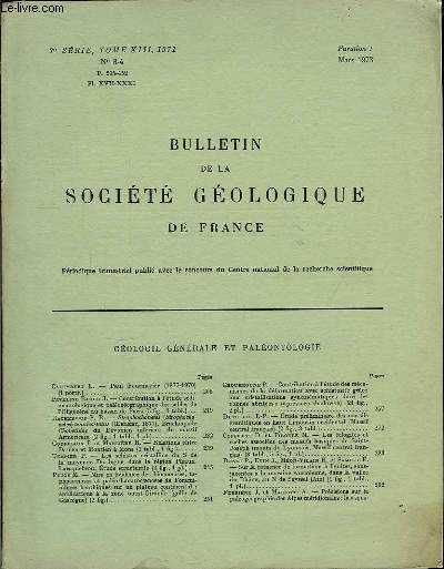 Bulletin de la Socit Gologique de France. N3 et 4 - TOME XIII
