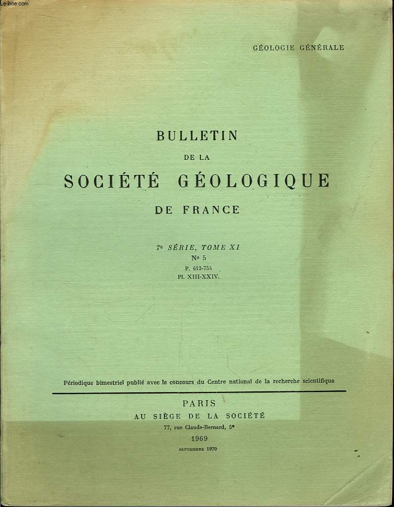 Bulletin de la Socit Gologique de France. N5 - TOME XI