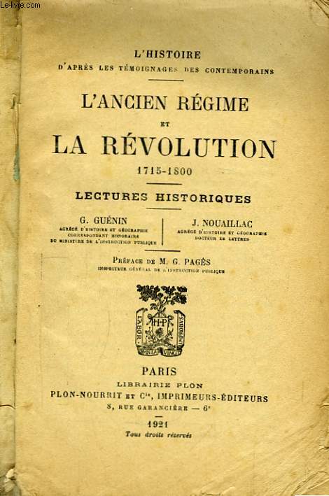 L'Ancien Rgime et la Rvolution. 1715 - 1800