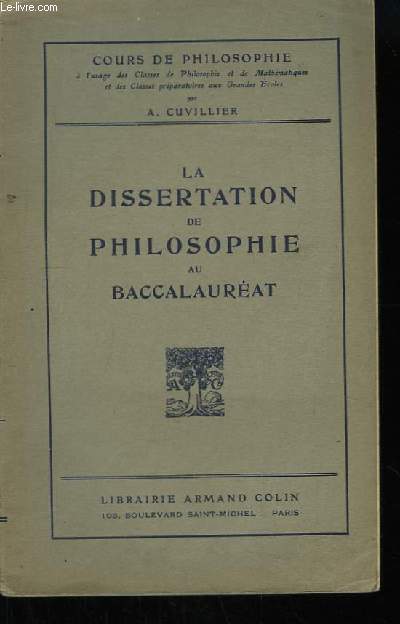 La dissertation de philosophie au baccalaurat.