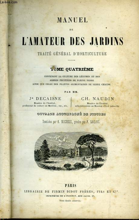 Manuel de l'Amateur des Jardins. TOME 4.