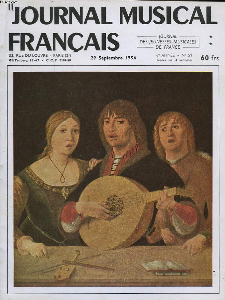 Le Journal Musical Franais n51, 6me anne.
