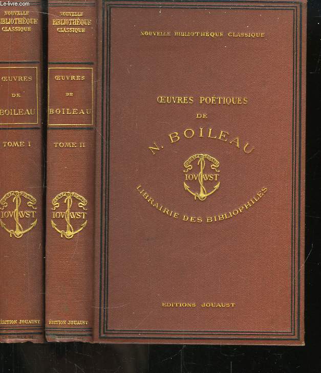 Oeuvres Potiques de N. Boileau. En 2 TOMES