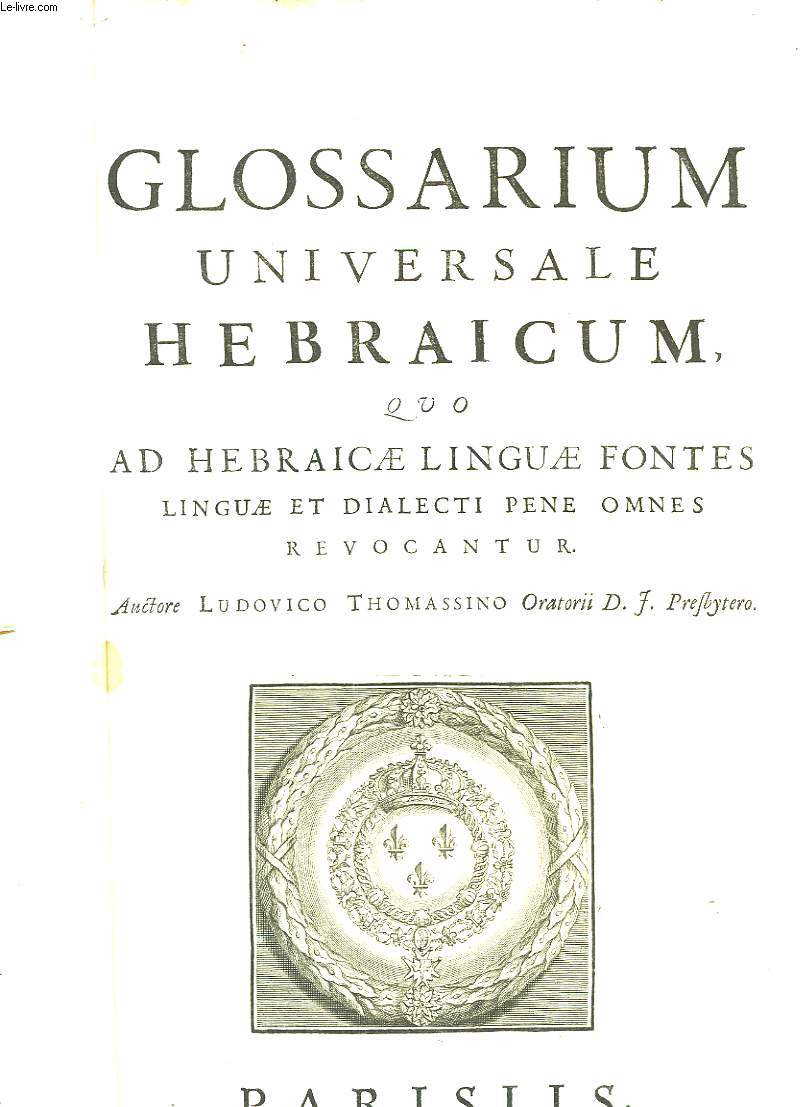 Glossarium Universale Hebraicum.