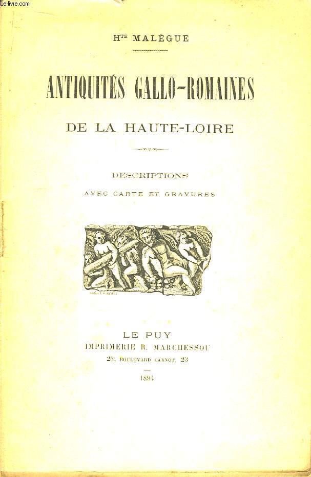 Antiquits Gallo-Romaines de la Haute-Loire.