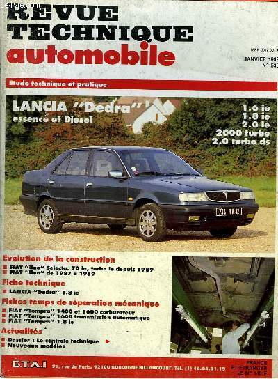 Revue Technique Automobile N535 : Lancia 
