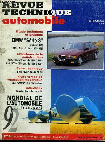 Revue Technique Automobile N543 : BMW Srie 3.