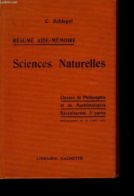 Sciences Naturelles.