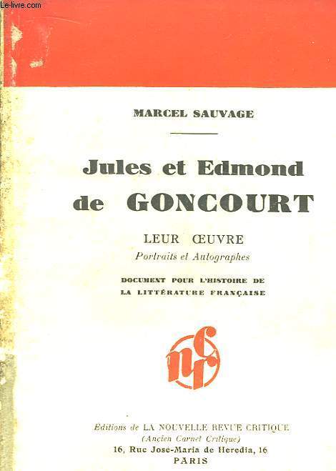 Jules et Edmond de Goncourt.
