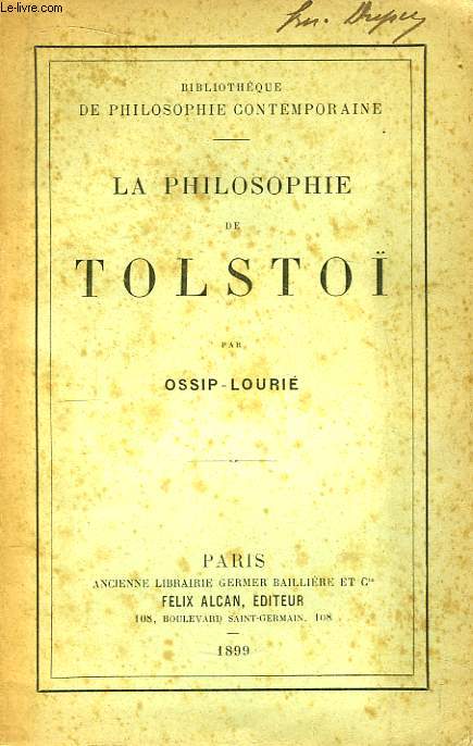 La Philosophie de Tolsto.