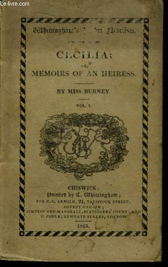 Cecilia; or Memoirs of an Heiress. Vol 1