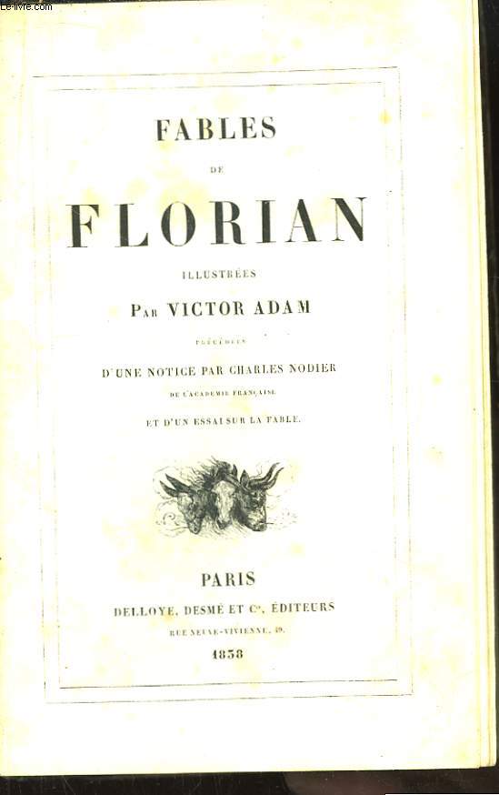 Fables de Florian, illustres par Victor Adam.