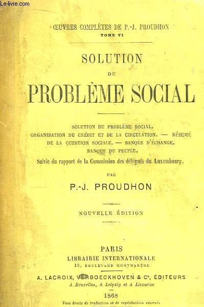 Solution du Problme Social.