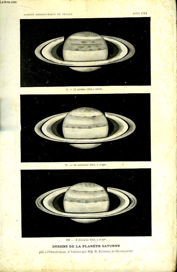 L'Astronomie, Aot 1911 - 25me anne. Revue Mensuelle d'Astronomie, de Mtorologie et de Physique du Globe.