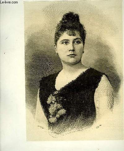 Portrait de Madame Firens (Grand Opra), extrait du journal hebdomadaire 