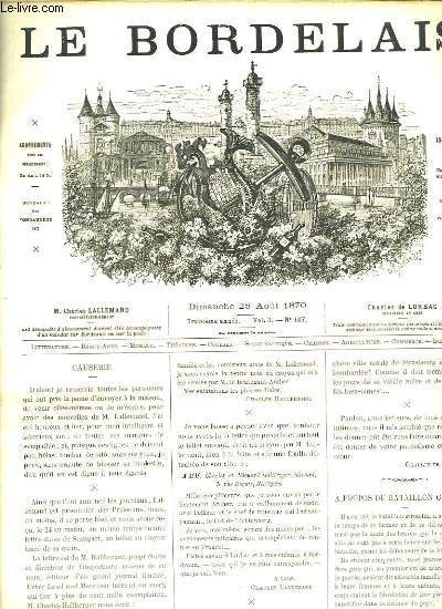 Le Bordelais. N107 - 3me anne : A propos du Bataillon Girondin - - Illustrations 