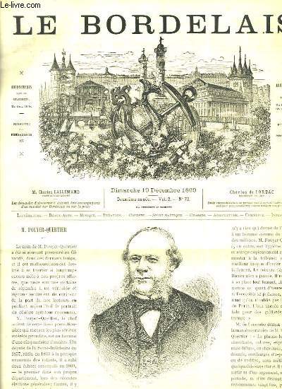 Le Bordelais. N72 - 2me anne :M. Pouyer-Quertier - La Ganterie  Bordeaux.
