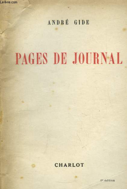 Pages de Journal.