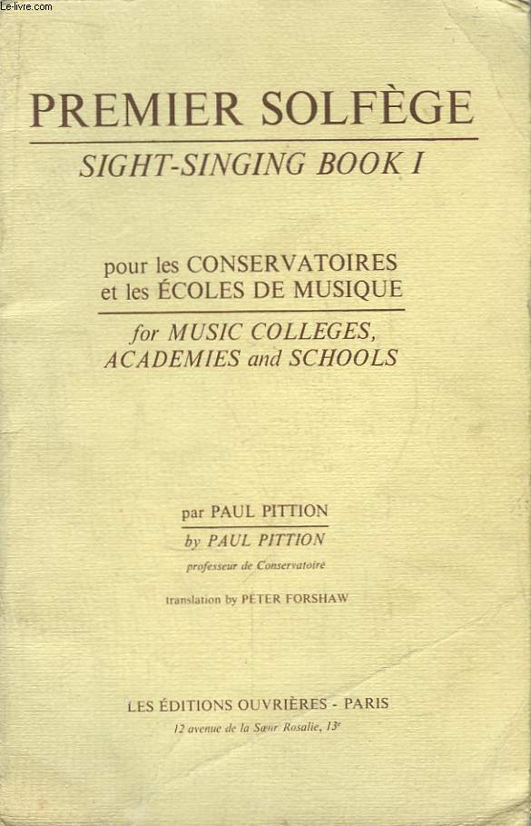 Premier Solfge. Sight-Singing Book 1