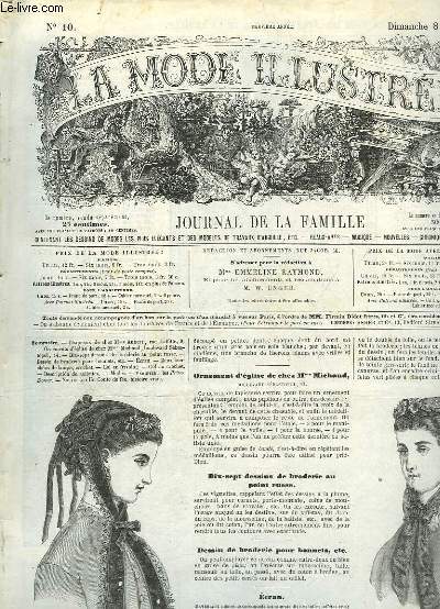 La Mode Illustre. Journal de la Famille. Livraison N10 - 9me anne.