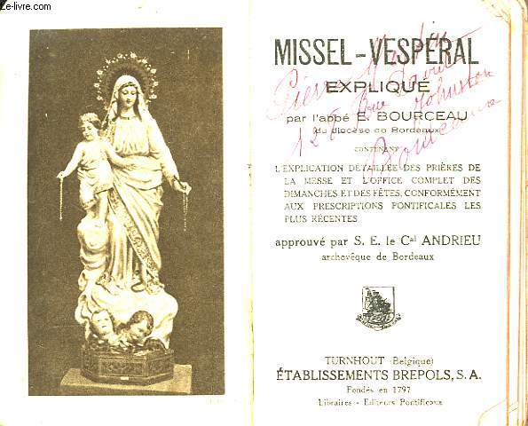 Missel-Vespral Expliqu. N215 D.