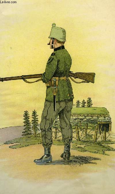Lithographie en couleurs, d'aprs un aquarelle, d'un Carabinier de 1914. Extrait de L'Uniforme des Carabiniers Vaudois,  travers les ges 1768 - 1918.