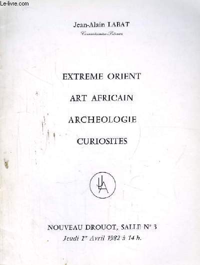 Catalogue de la Vente aux Enchres du 1er avril 1982, au Nouveau Drouot.