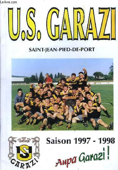 Programme de la saison 1997 - 1998, de l'Union Sportive de Garazi, Rugby.