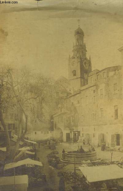 Photographie Originale de la Place du March avec l'Eglise 2nd plan, de San Remo.