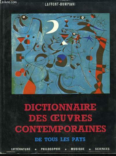 Dictionnaire des Oeuvres Contemporaines, de tous les pays.