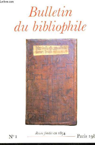 Bulletin du Bibliophile. N1 - 1989