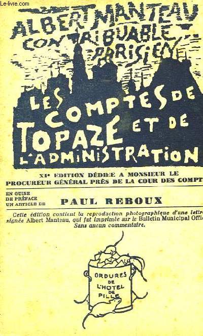 Les Comptes de Topaze et de l'Administration