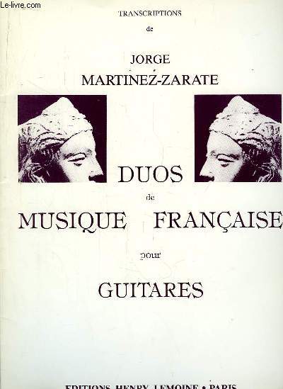 Duos de Musique Franaise pour Guitares.