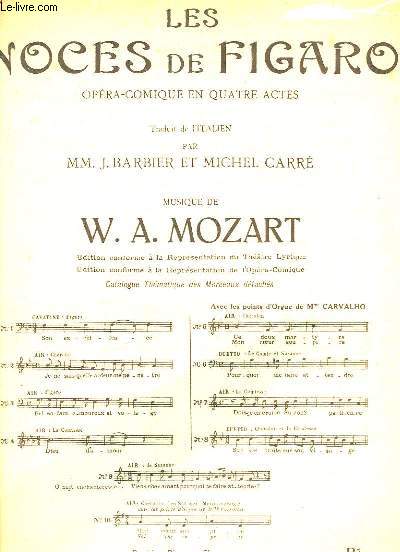 Les Noces de Figaro N6 : Duetto : Le Comte et Suzanne. Partition Piano et Chant.