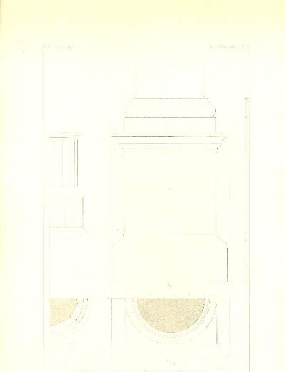 Base et Pidestal Doriques. Une planche illustre d'une gravure en noir et blanc.