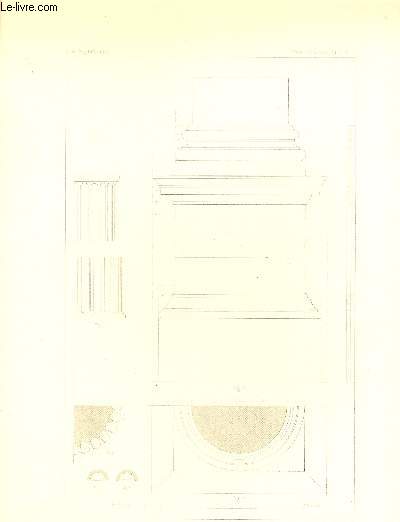 Base et Piedestal Corinthiens. Une planche illustre d'une gravure en noir et blanc.