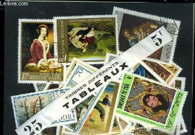 Collection de 25 timbres-poste, neufs et oblitrs, sur les Tableaux.