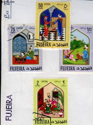 Collection de 4 timbres-poste oblitrs, de Fujeira.
