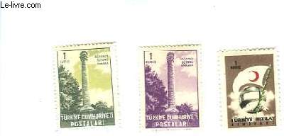 Pochette de 3 timbres-poste neufs, de Turquie.