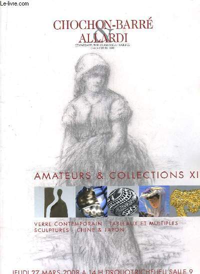 Catalogue de la Vente aux Enchres du 27 mars 2008,  Drouot-Richelieu. Amateurs & Collections XII - Verre Contemporain, Tableaux et Multiples Sculptures, Chine & Japon.